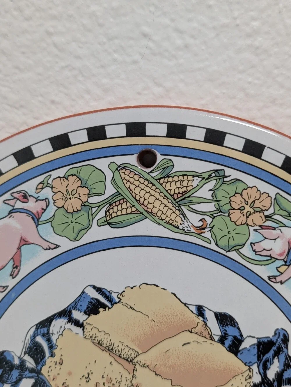 Santa Barbara Designs TerraCotta Old Fashioned Corn Bread Decor Trivet Recipe